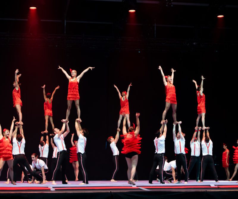 Une performance lors du show à la Fête fédérale de gymnastique à Aarau en 2019.