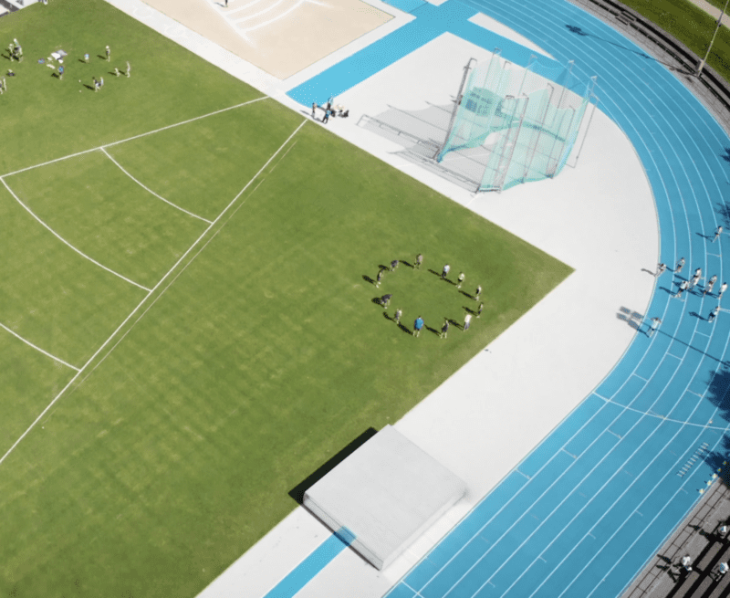 Le Stade de Coubertin à Lausanne, lieu de la cérémonie de clôture jeunesse de la Fête
